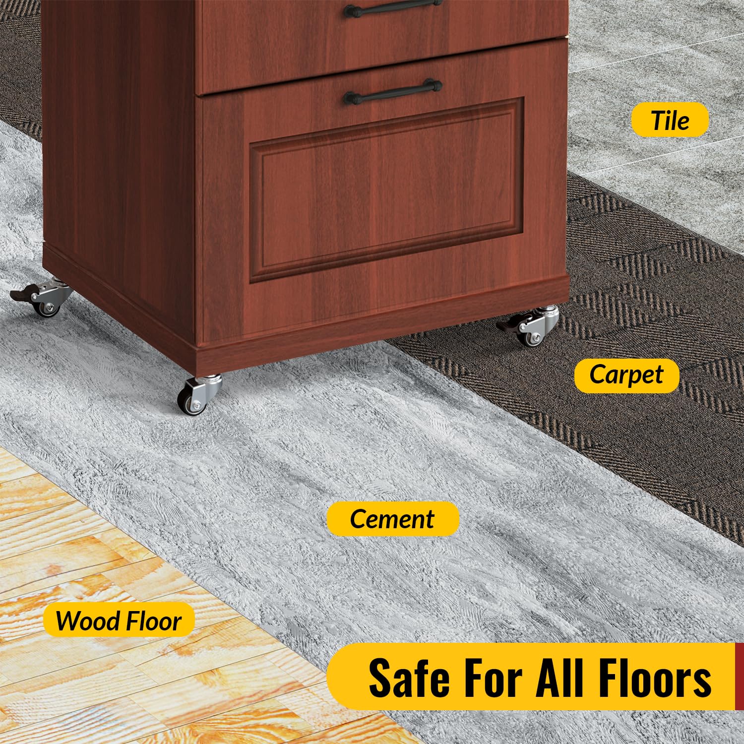 1 inch stem caster brown suitable for many floors in smooth mobility - Holkie