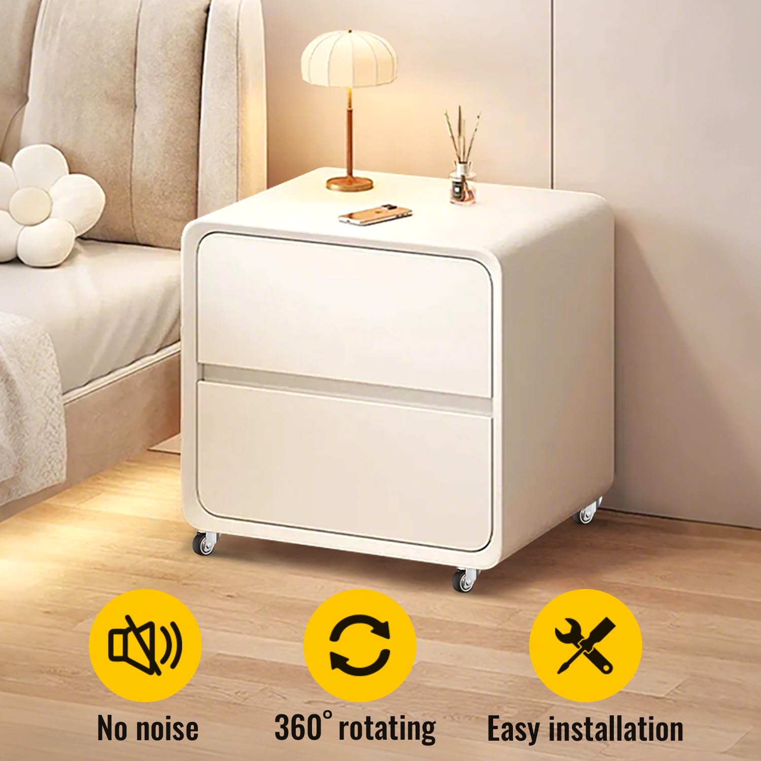 1.5 in Plate Casters Brown without Brake