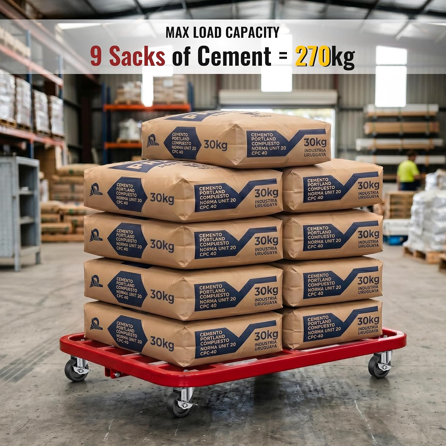 270 kg load capacity, 3 inch stem casters with threaded stem black - Holkie