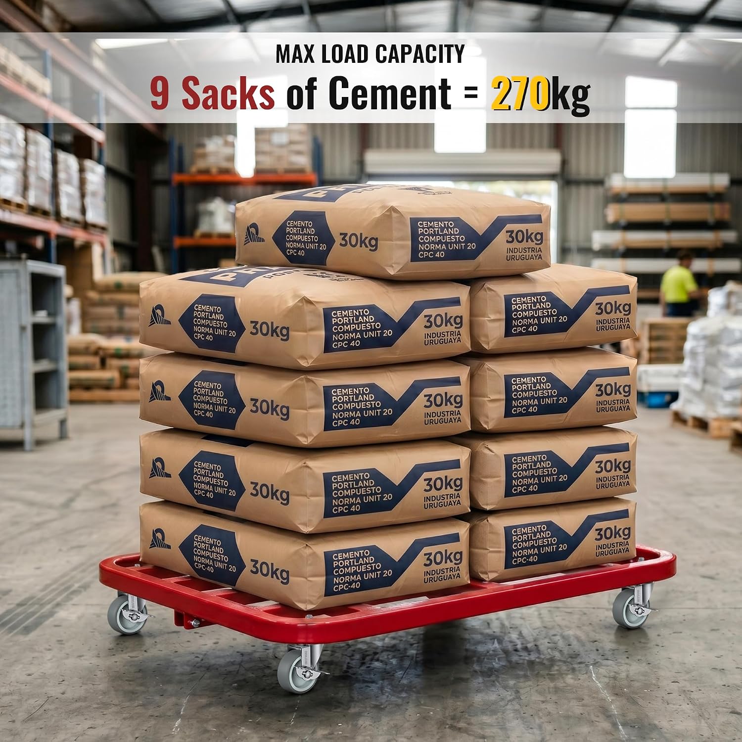 270 kg load capacity, 3 inch stem casters with threaded stem gray - Holkie