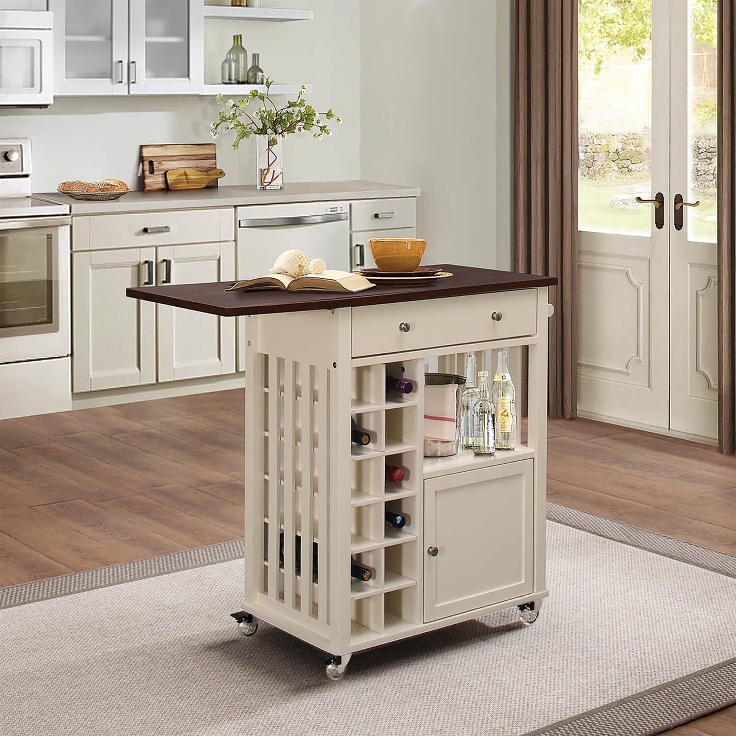 2 in Clear Furniture Plate Casters with Brake