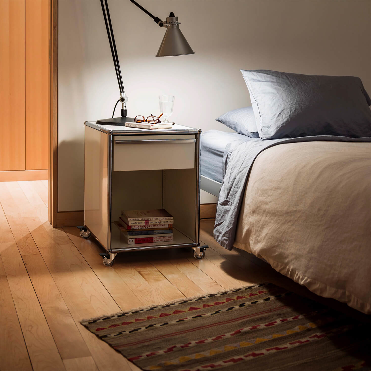 2 in Clear Furniture Plate Casters with Brake