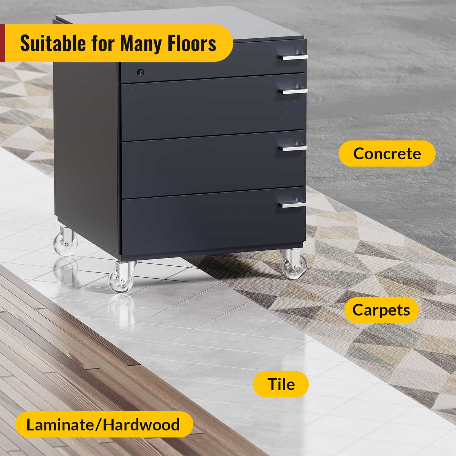 3-inch clear polyurethane plate casters for smooth-rolling furniture mobility on hardwood, tile and carpet floors - Holkie USA