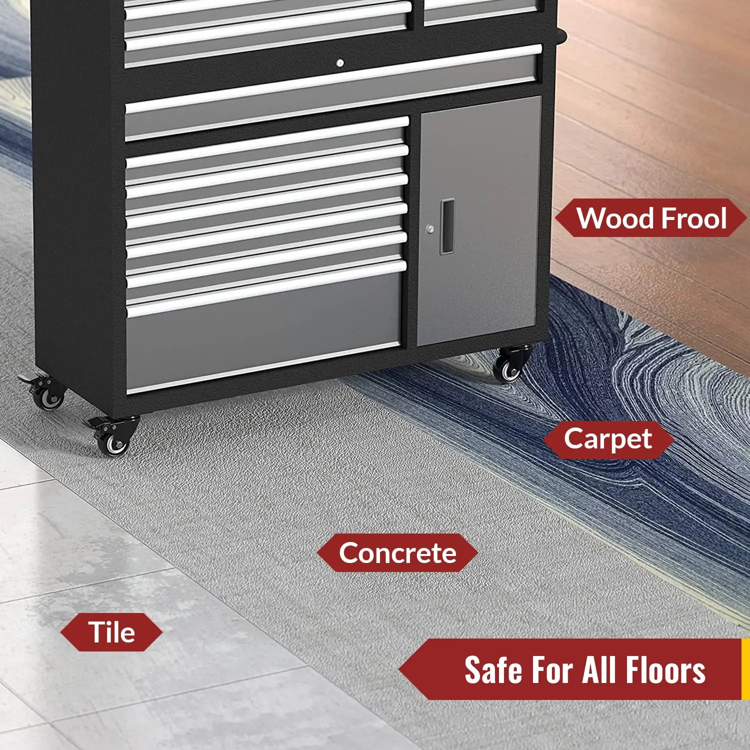 3 in Swivel Plate Casters with Dual Brake Set of 4