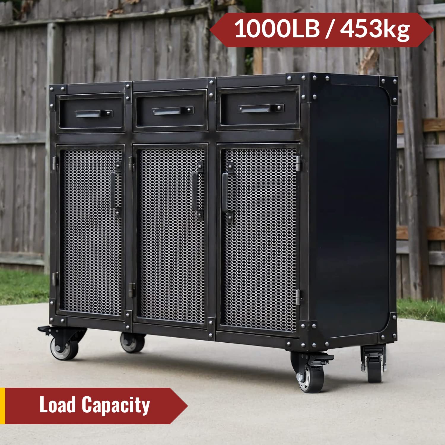 3 in Swivel Plate Casters with Dual Brake Set of 4