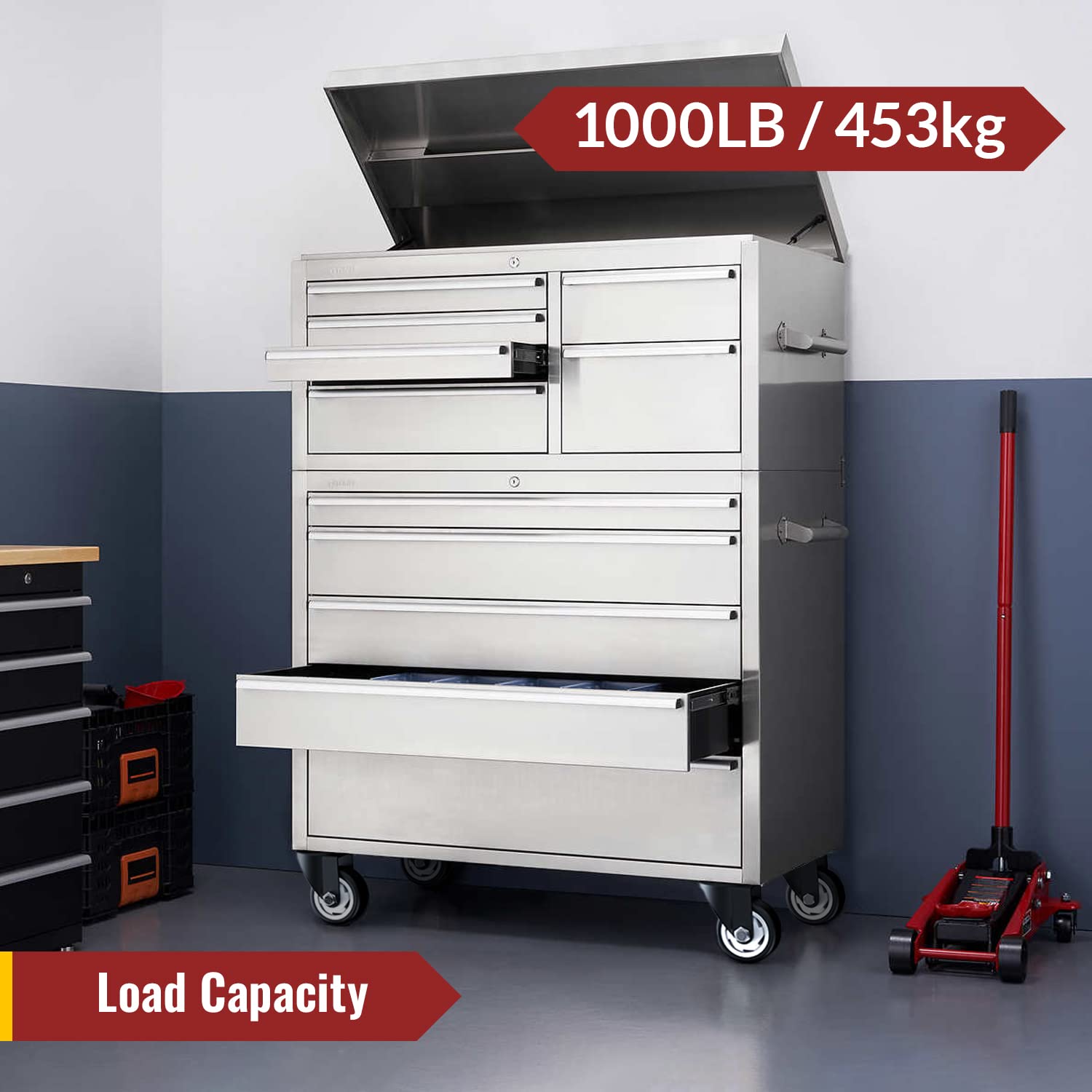 3 in Plate Casters Black without Brake