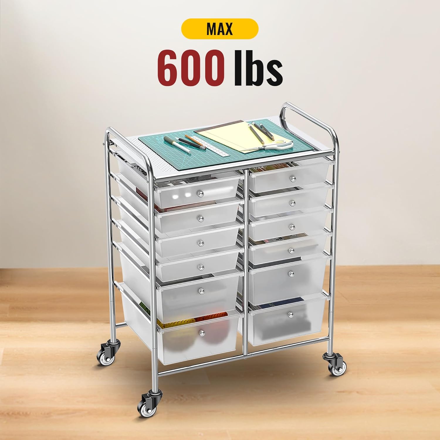 3 in Stem Casters Black without brake 3/8" -16 x 1"