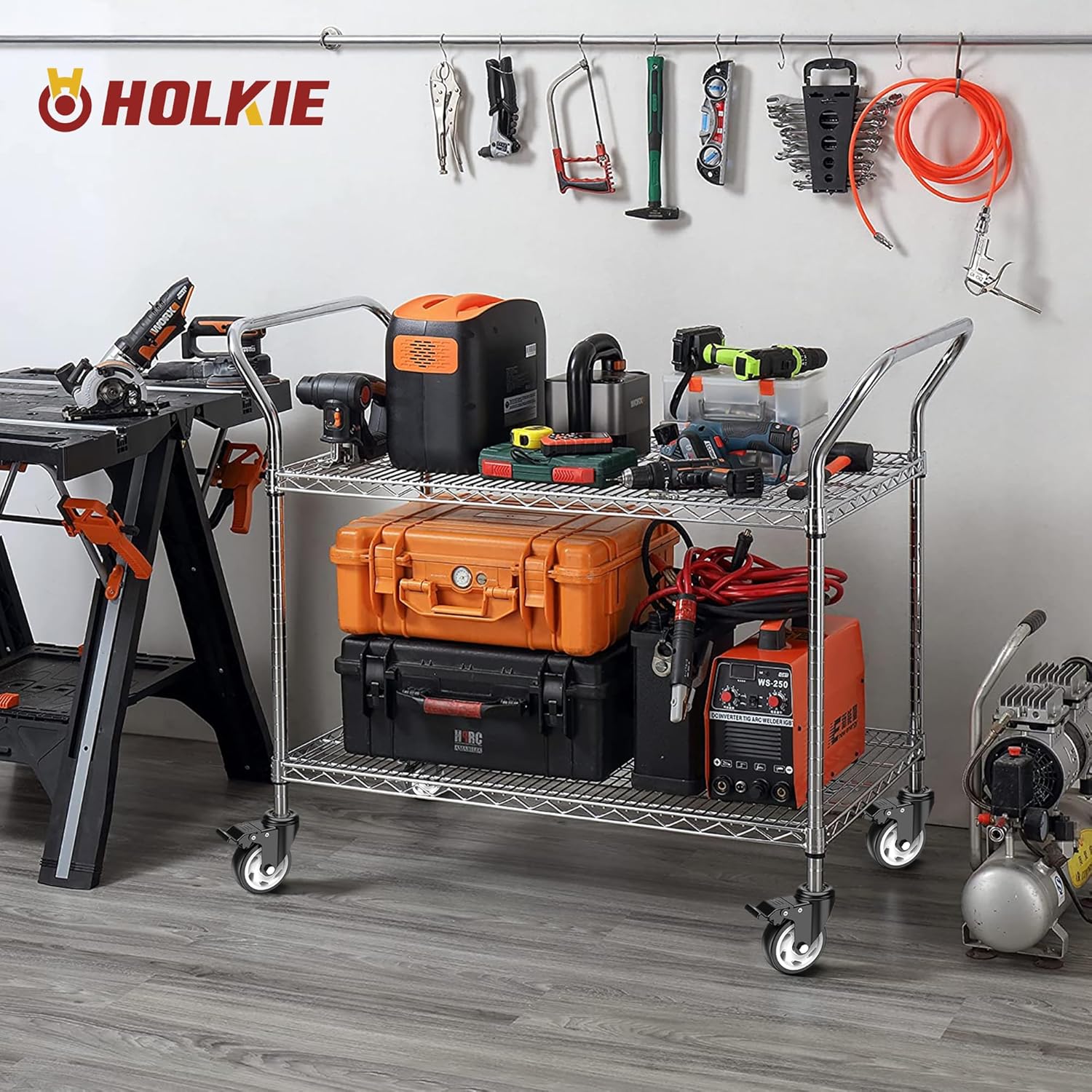 4 in Stem Casters Black Total Lock 3/8" -16 x 1" (Set of 8)