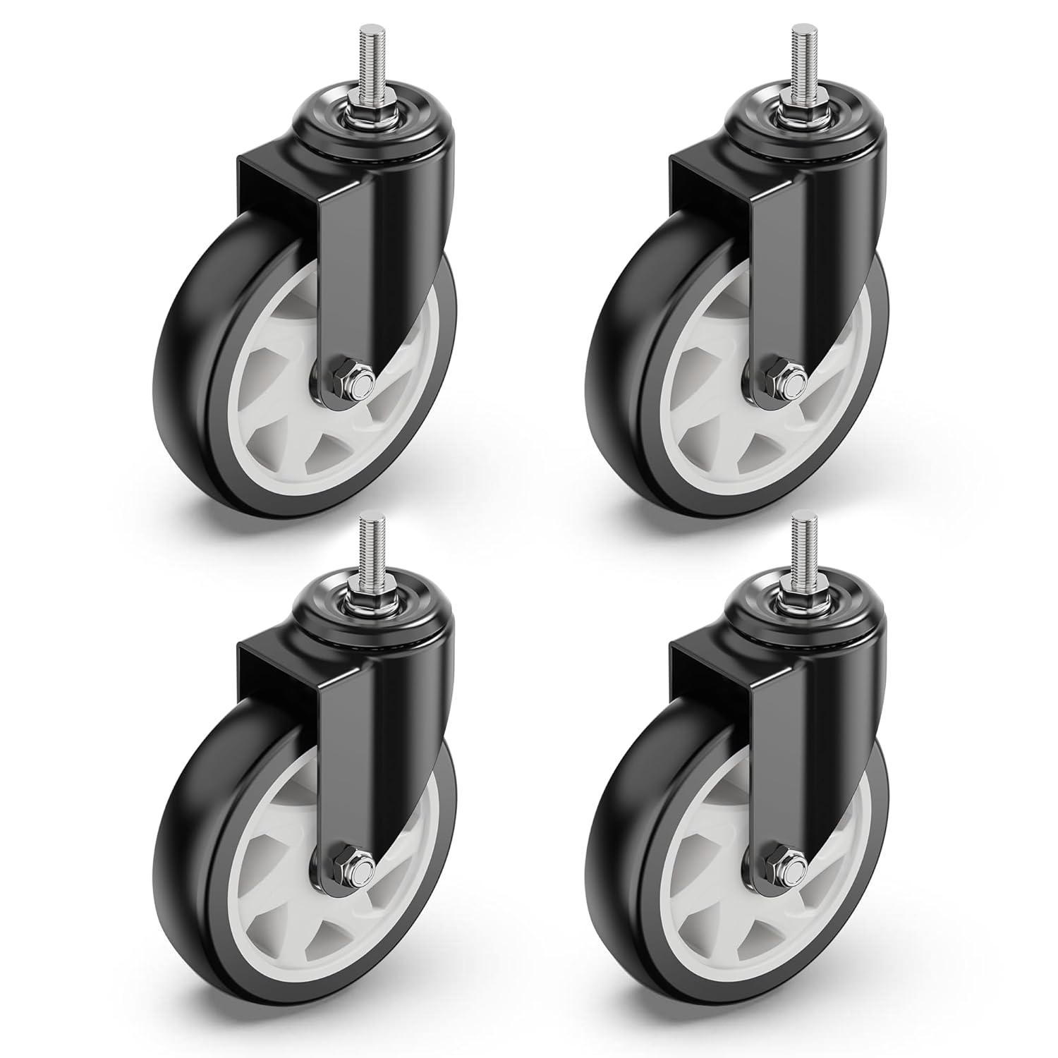 5 inch 3/8"-16 x 1" threaded stem no brake - Holkie