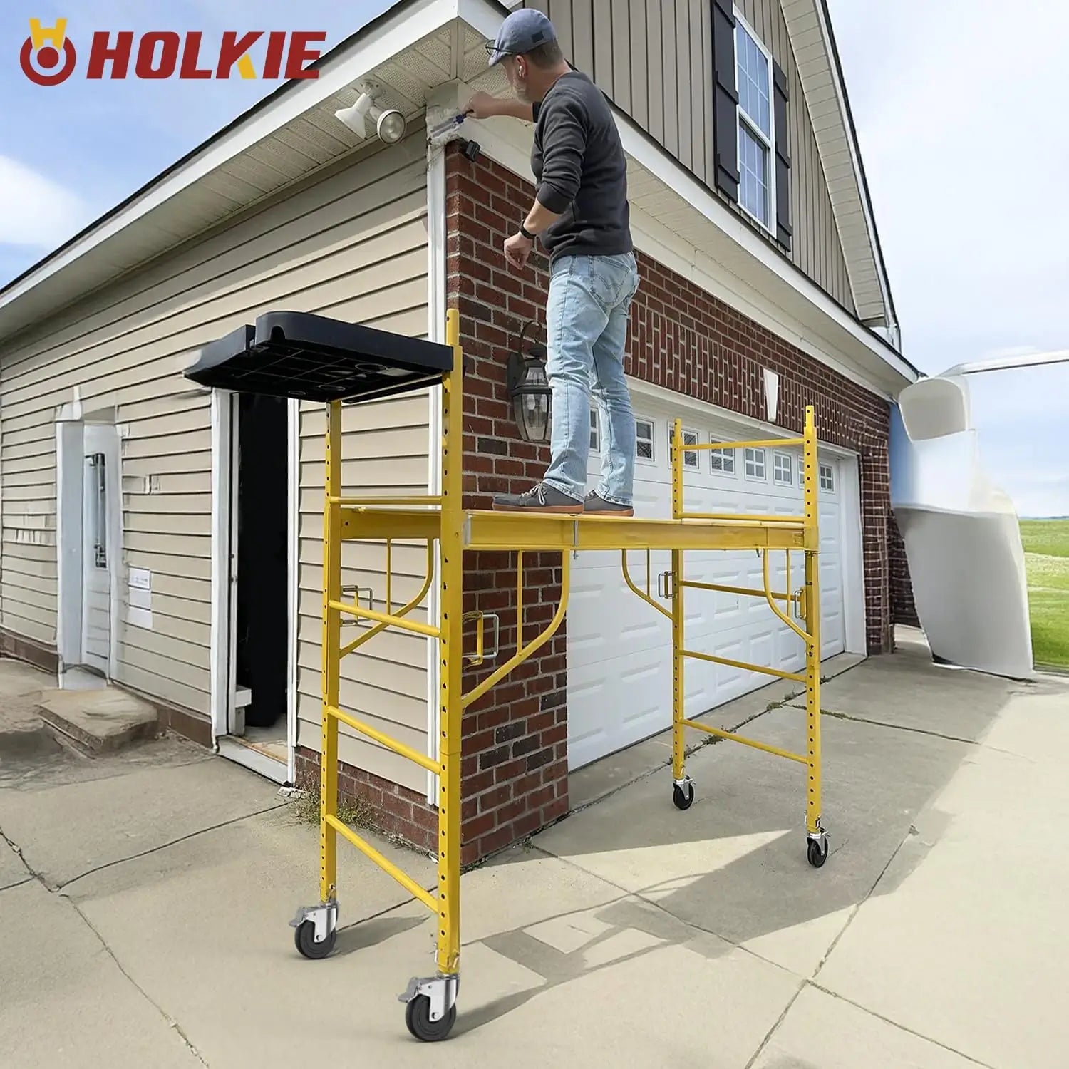 5" Scaffold Caster Wheels with Dual Brake – 1,190 lb Capacity (Set of 4)