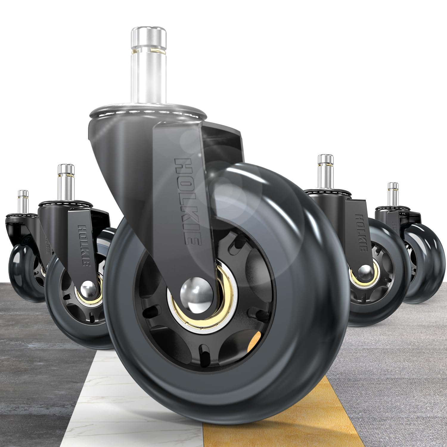 Black Office Chair Wheels 10x22mm