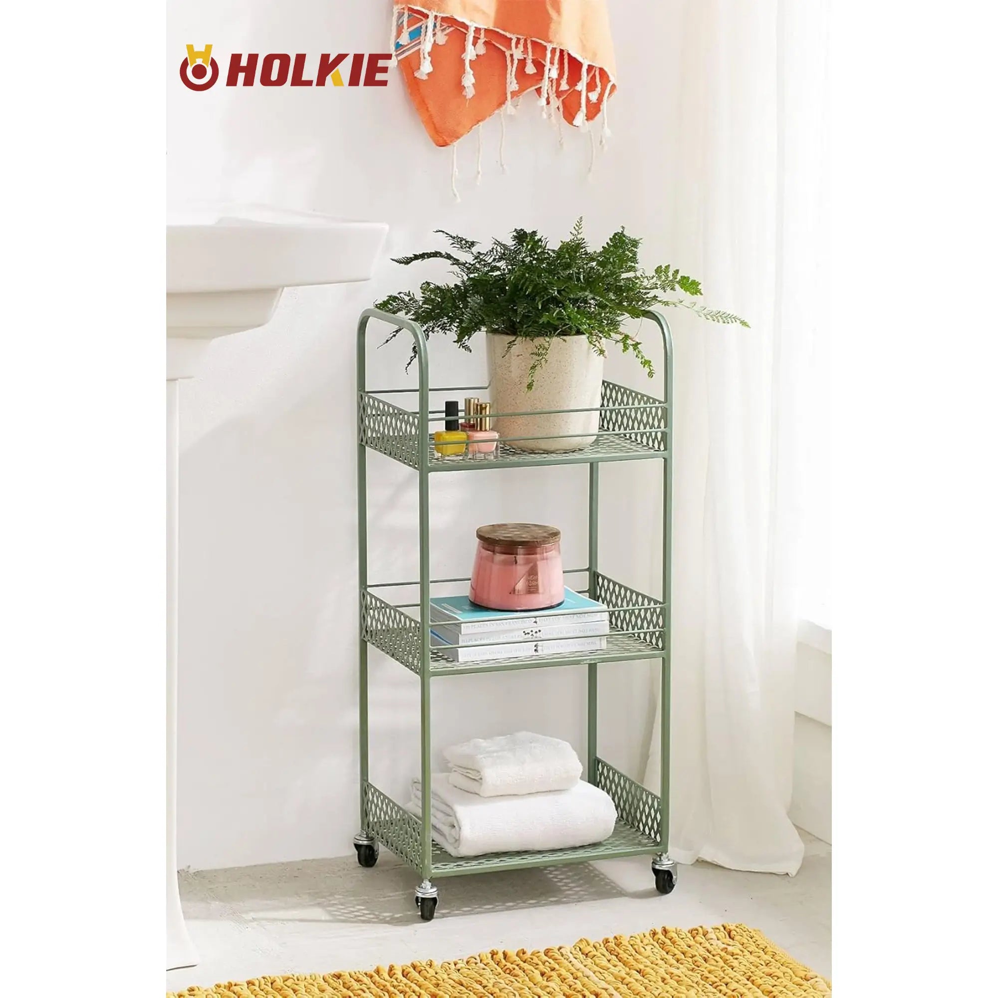 5/16" threaded stem casters without brake real-world usage scenario plant shelf