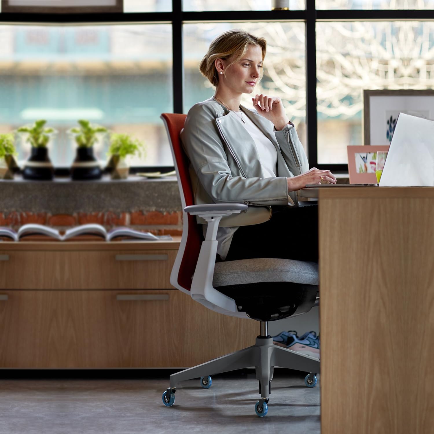Blue Office Chair Wheels 11x22mm