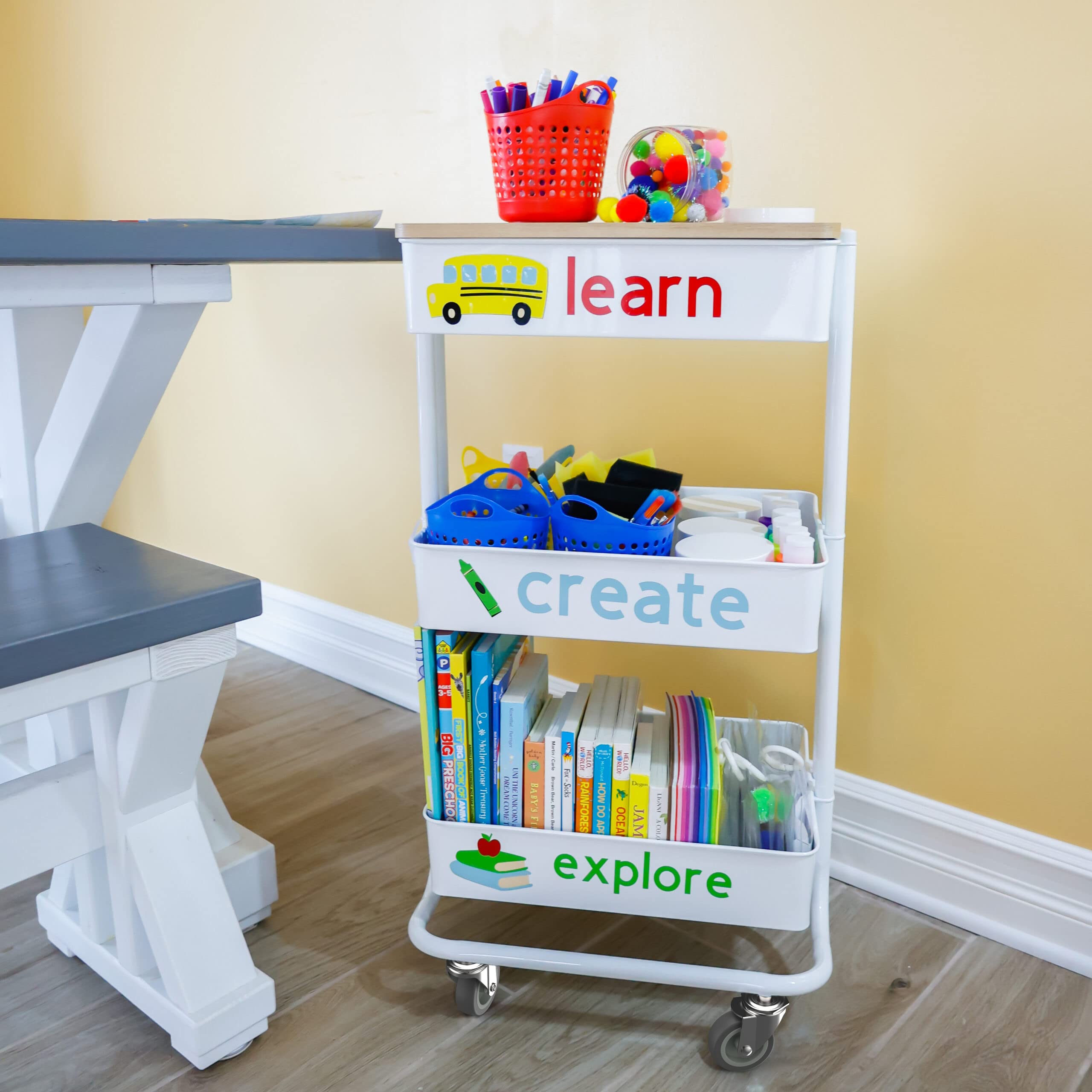 5/16" threaded stem casters without brake real-world usage scenario book shelf