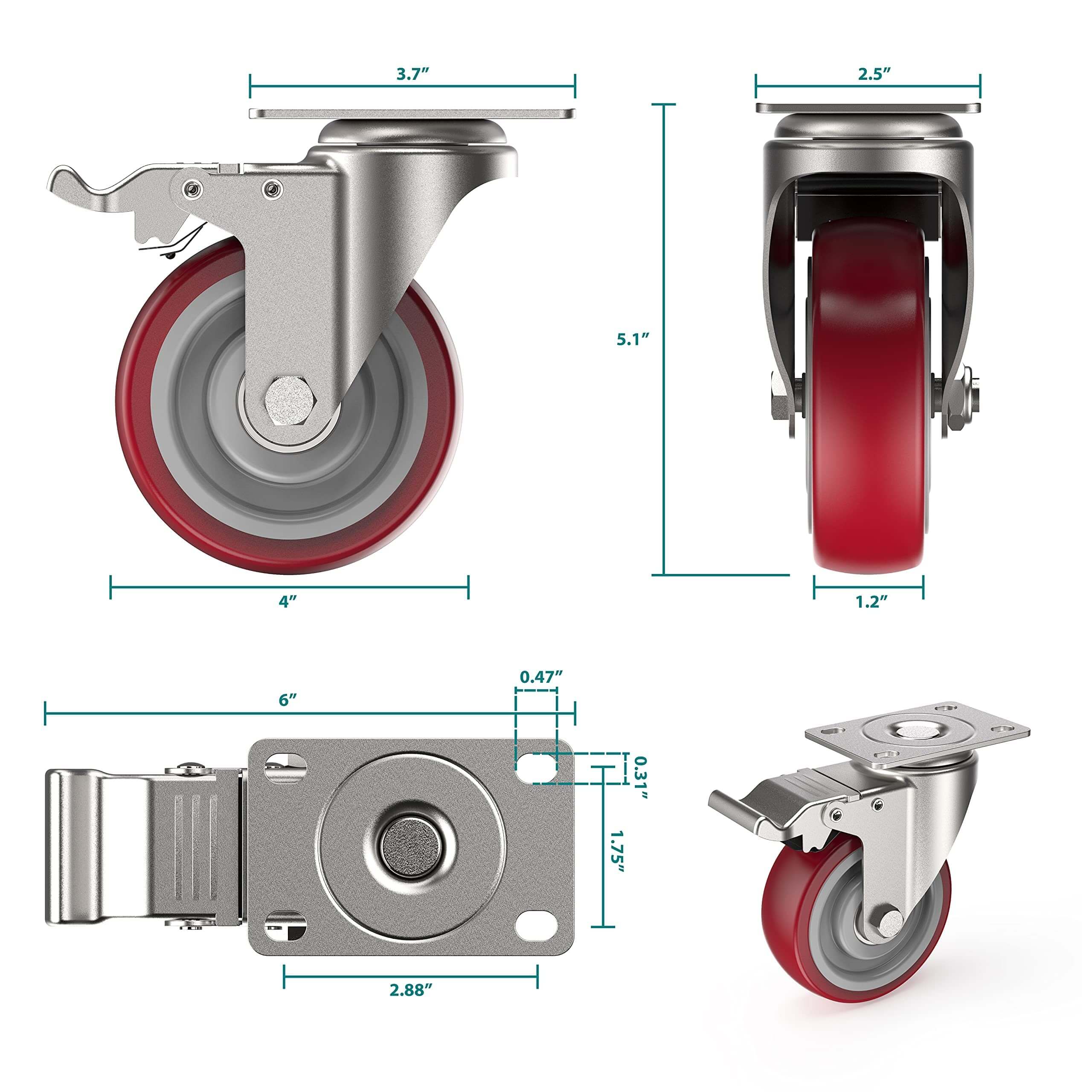 caster wheels heavy duty