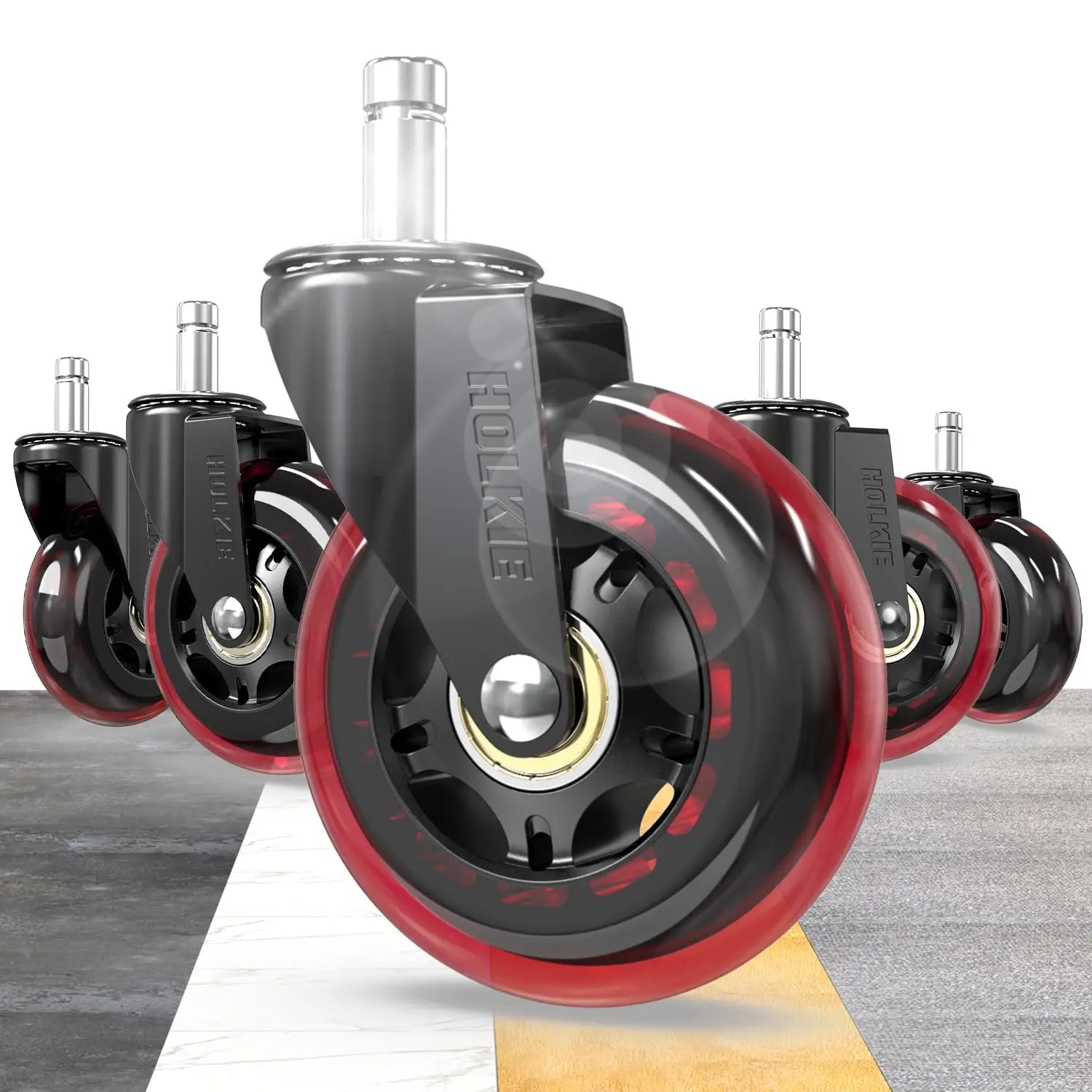 Red Office Chair Wheels 11x22mm