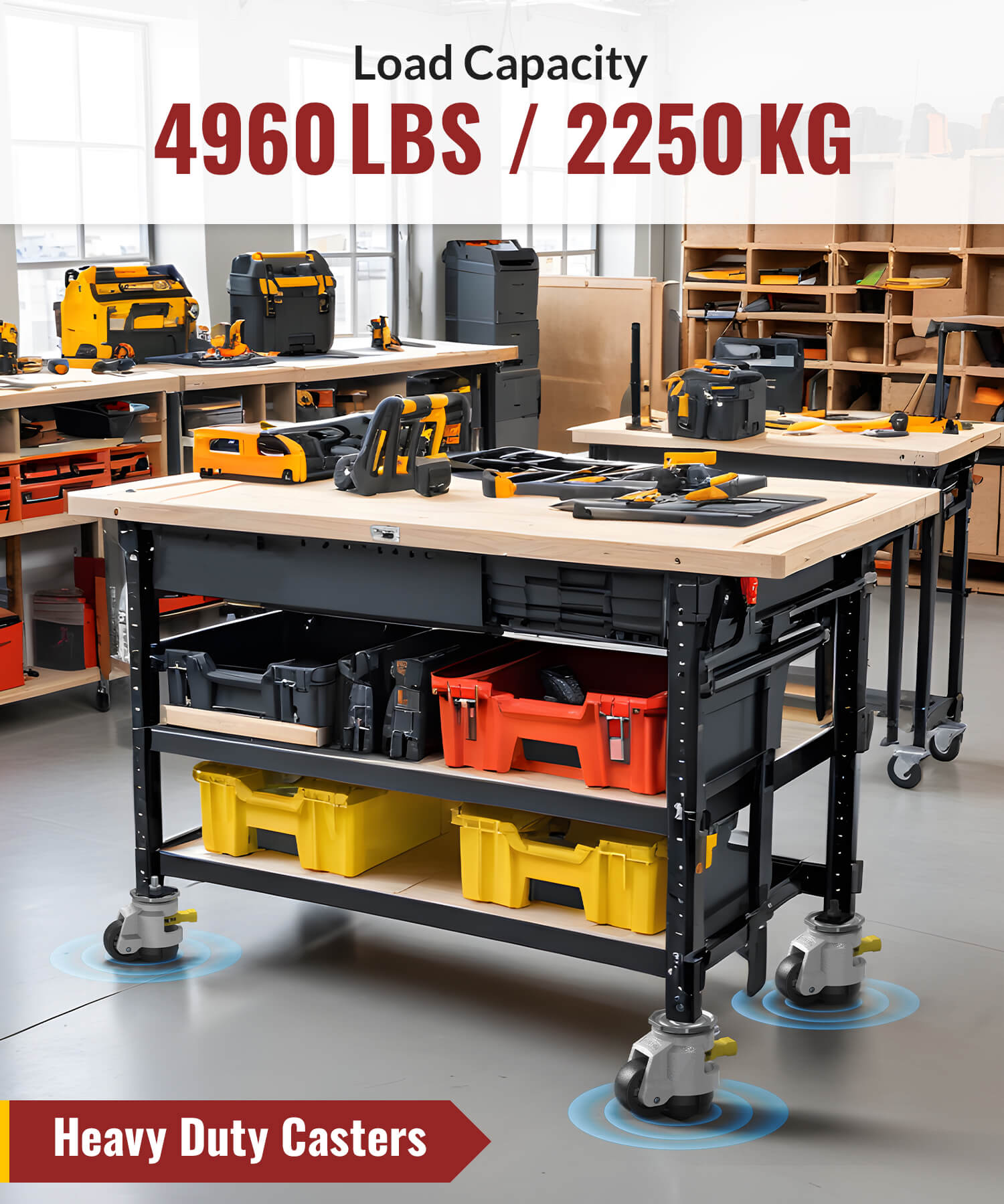 Heavy duty leveling caster with threaded stem TD100 strong load capacity - Holkie