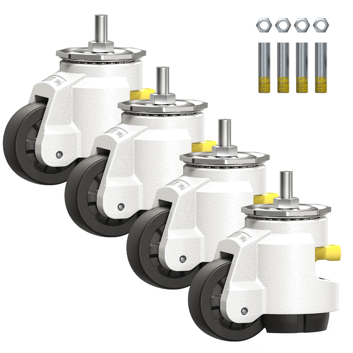 Leveling casters with threaded stem TD100 heavy duty adjustable leveling wheel - Holkie