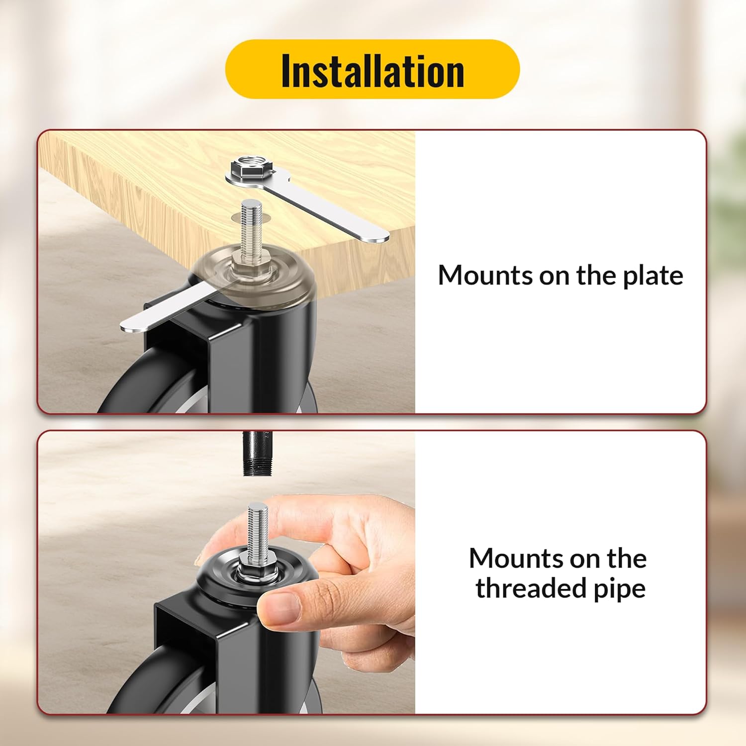 No brake stem caster installation method – Holkie