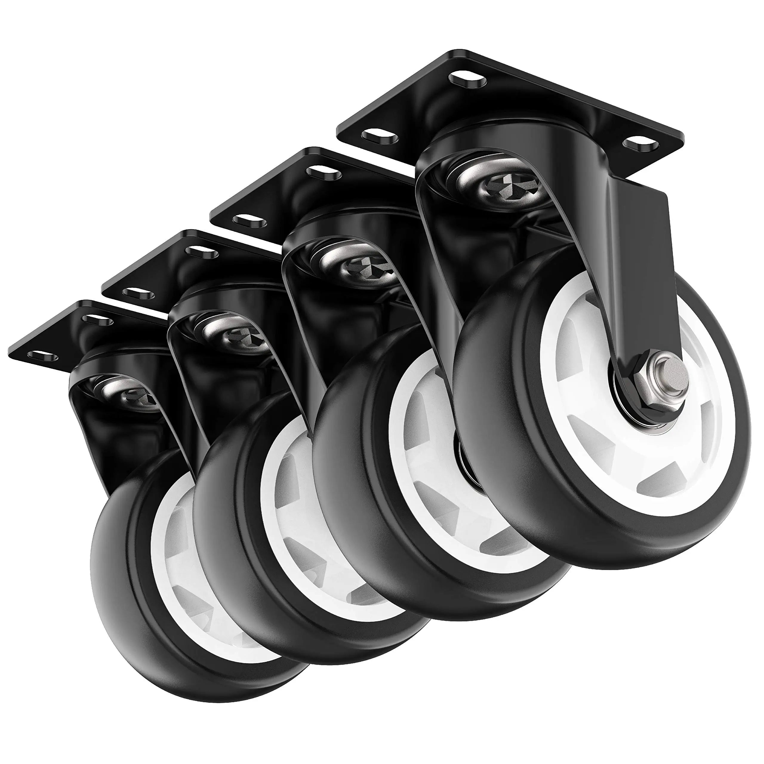 4 Inch Plate Casters – Heavy Duty Swivel Wheels with & without Brake
