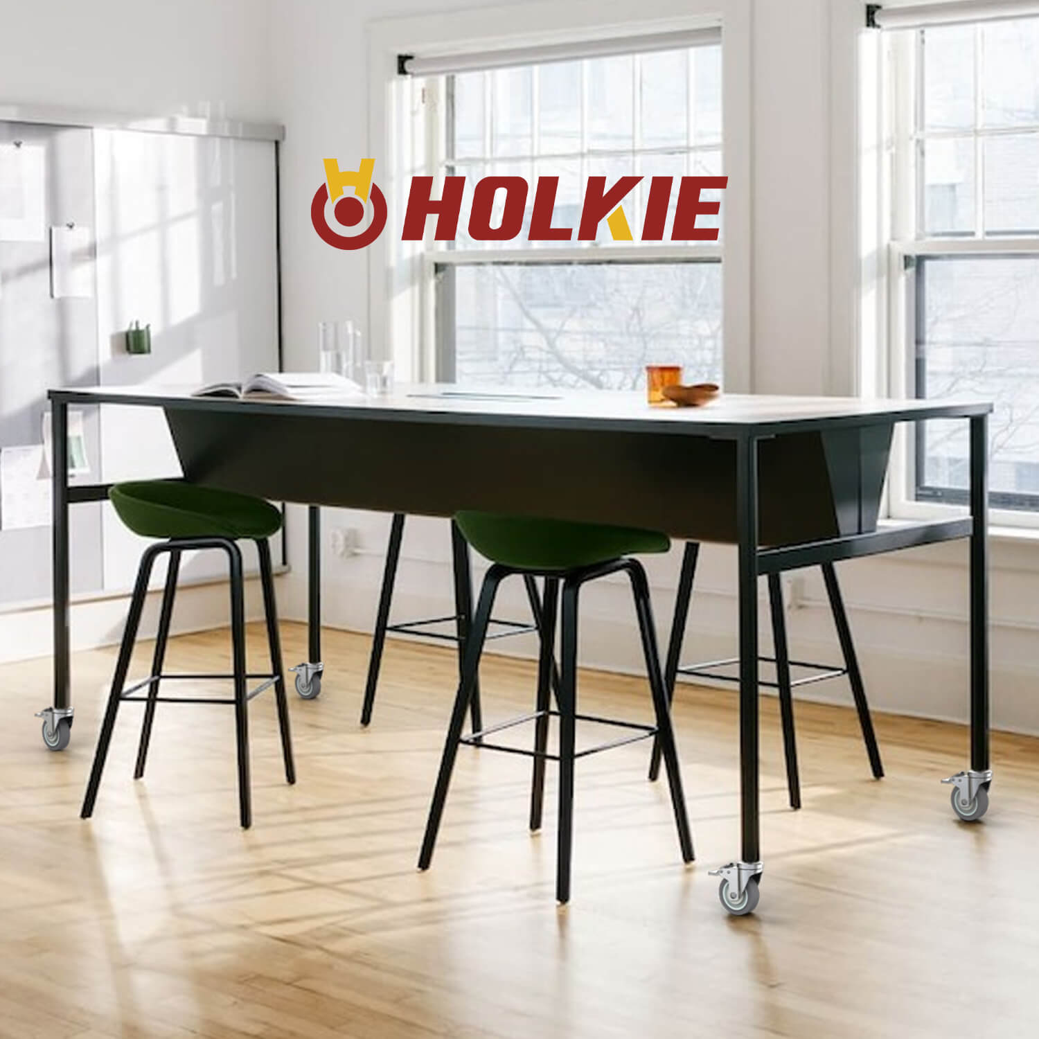 Rolling table with Holkie 4-inch expanding stem caster suitable for homeuse