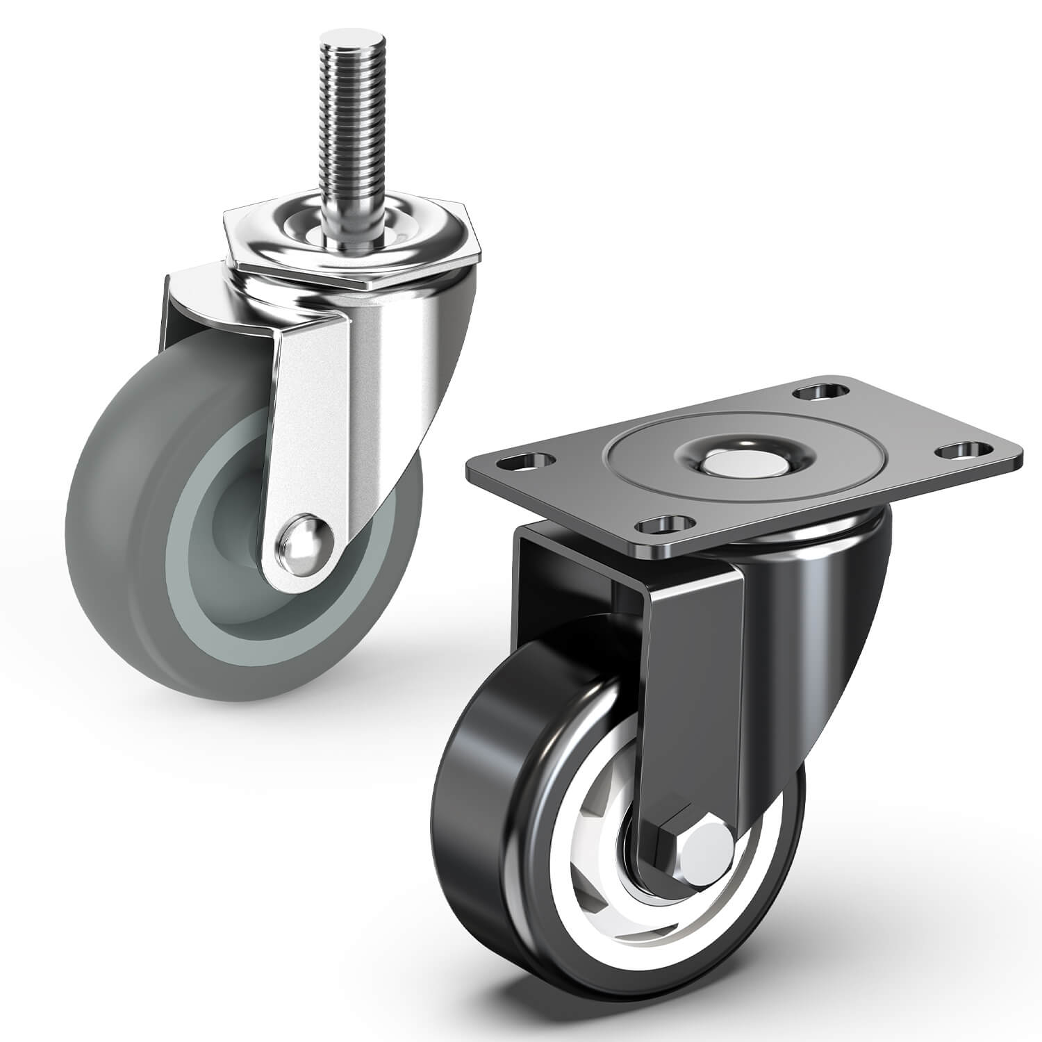 Standard Duty Casters (400-1,000LBs. Capacity)