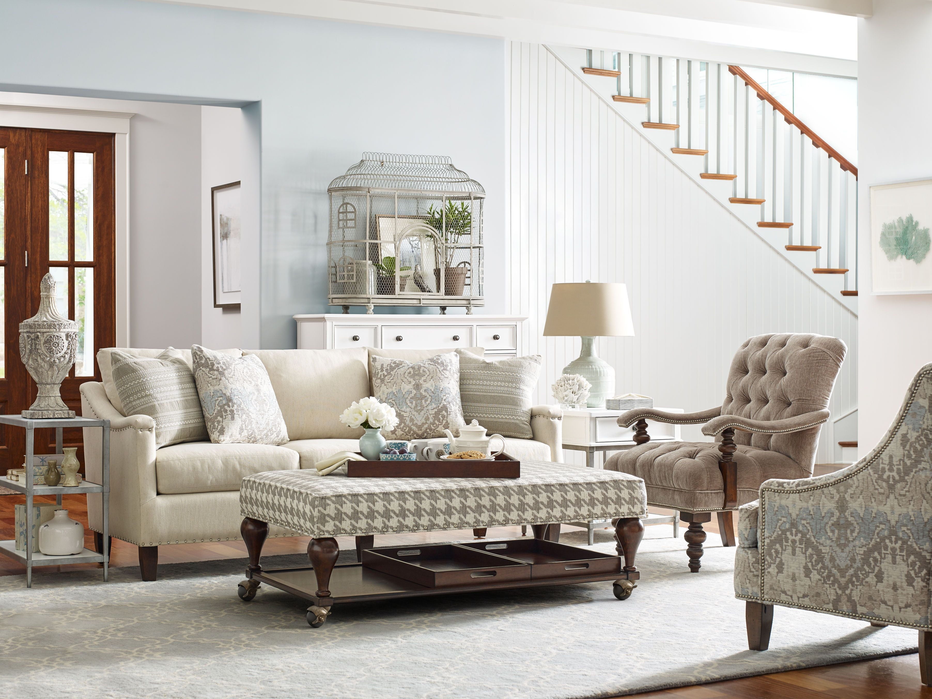 2 in Ball Stem Casters Brass with Brake Steam Threaded 1.5"X0.3"