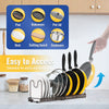 Expandable Pot and Pan Organizer Rack Brown