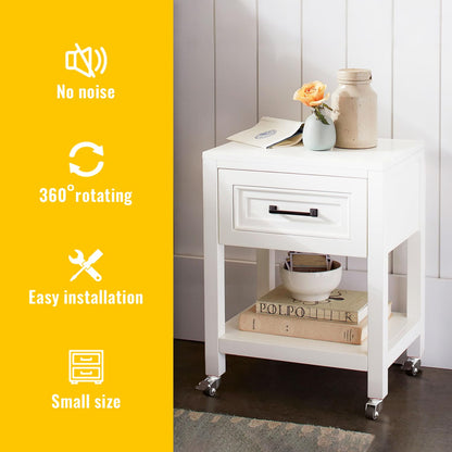 1 inch stem caster brown on white drawer - Holkie