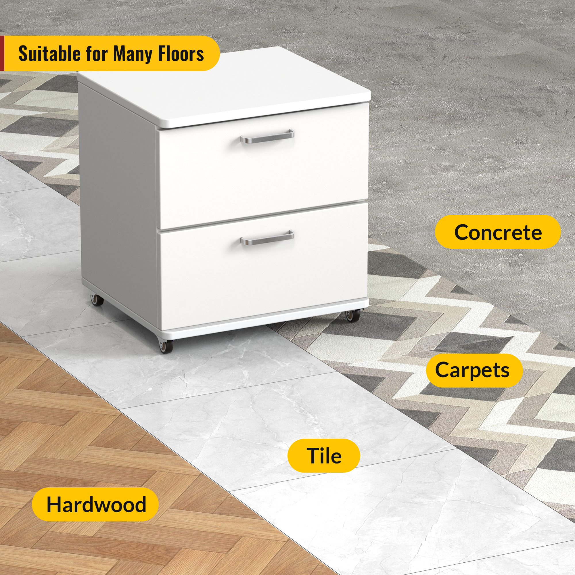 1.25 in Rigid Fixed Caster