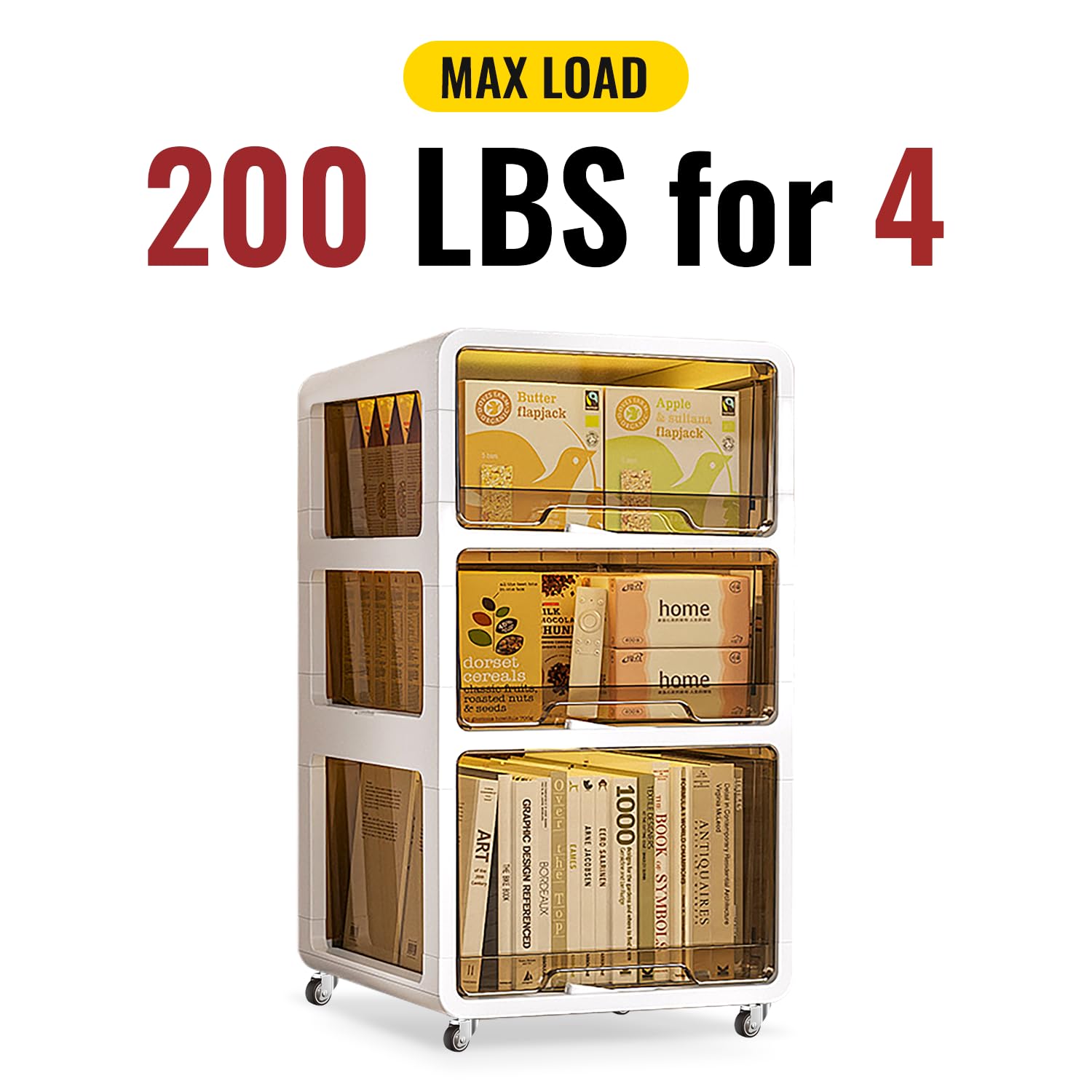 1.5 in Plate Casters Brown without Brake