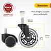 Transparent Office Chair Wheels 10x22mm