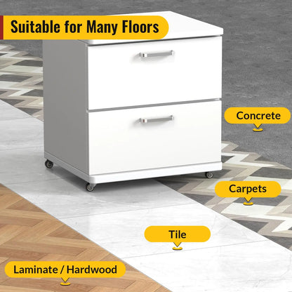 1 in Plate Casters Brown without Brake (Set of 8)