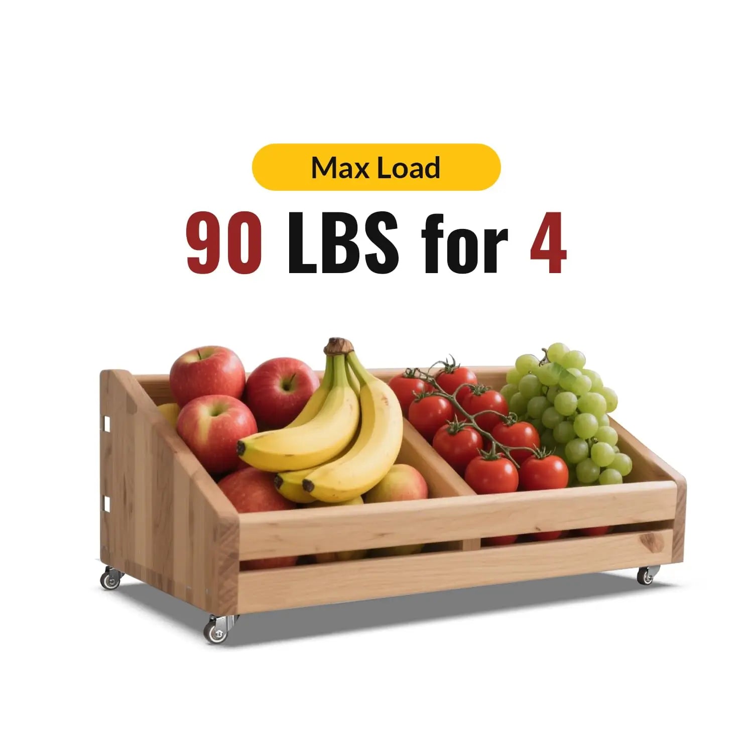 1 in Plate Casters Brown without Brake (Set of 8)