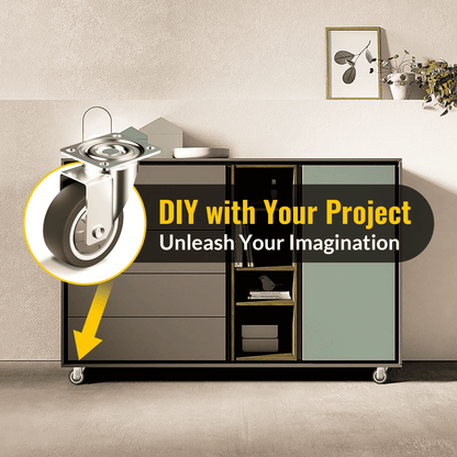 2 inch brown plate caster no brake on drawer