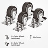 2 inch plate caster brown combo packing