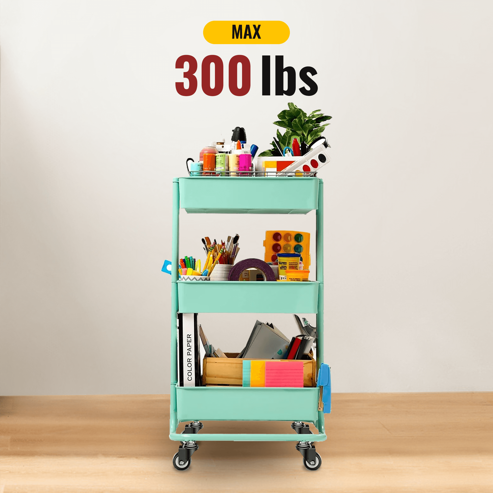 2 inch stem caster no brake 3/8"-16 threaded load 300lbs heavy on commodity shelf.