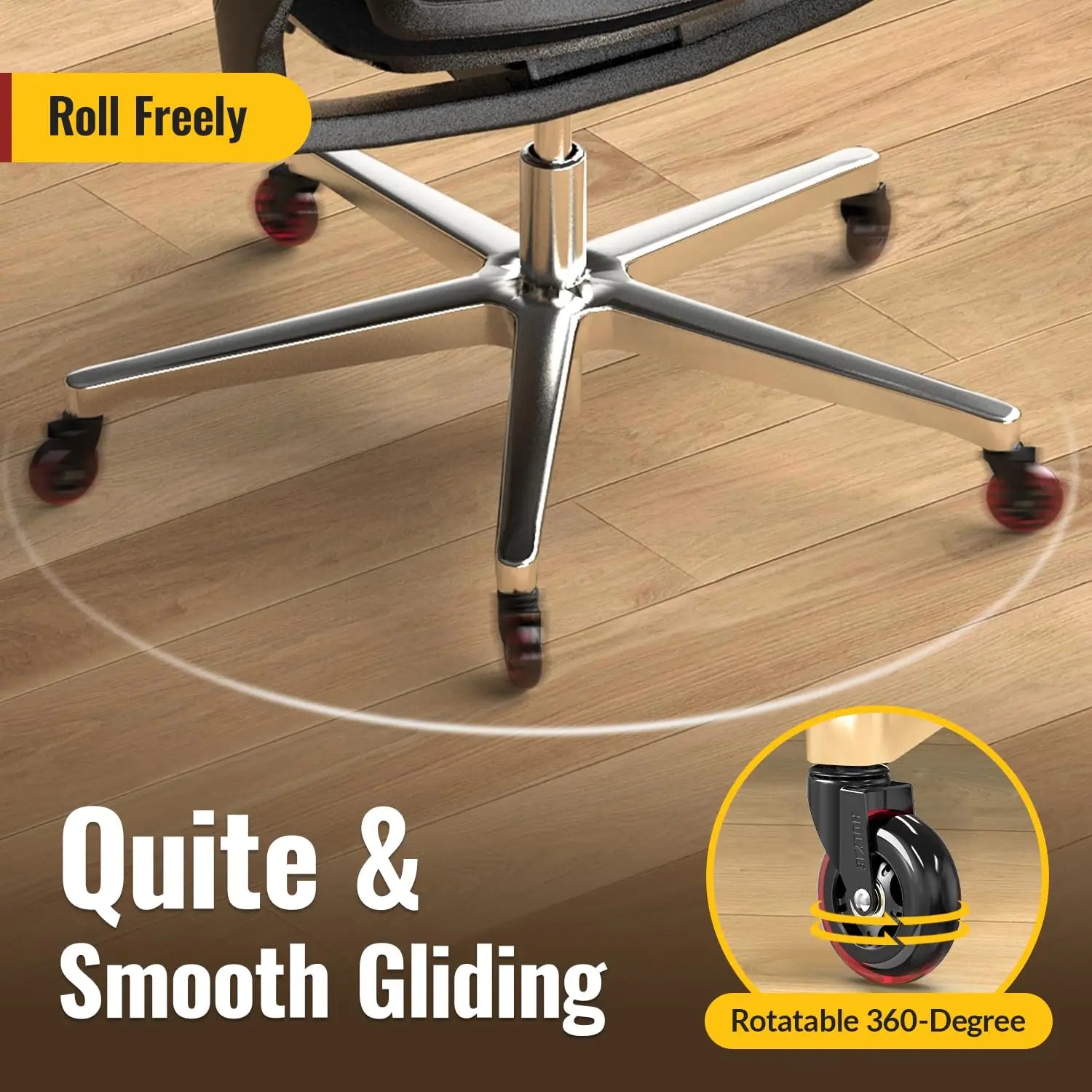 Red Office Chair Wheels 11x22mm