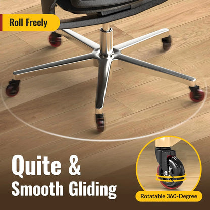 Red Office Chair Wheels 11x22mm