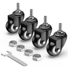 2 in Stem Casters Black without brake 3/8
