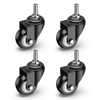 2 in Stem Casters Black without brake 3/8