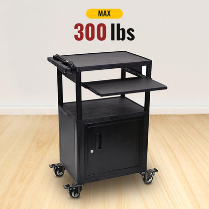 2 in Stem Casters Black Total Lock 3/8" -16 x 1"