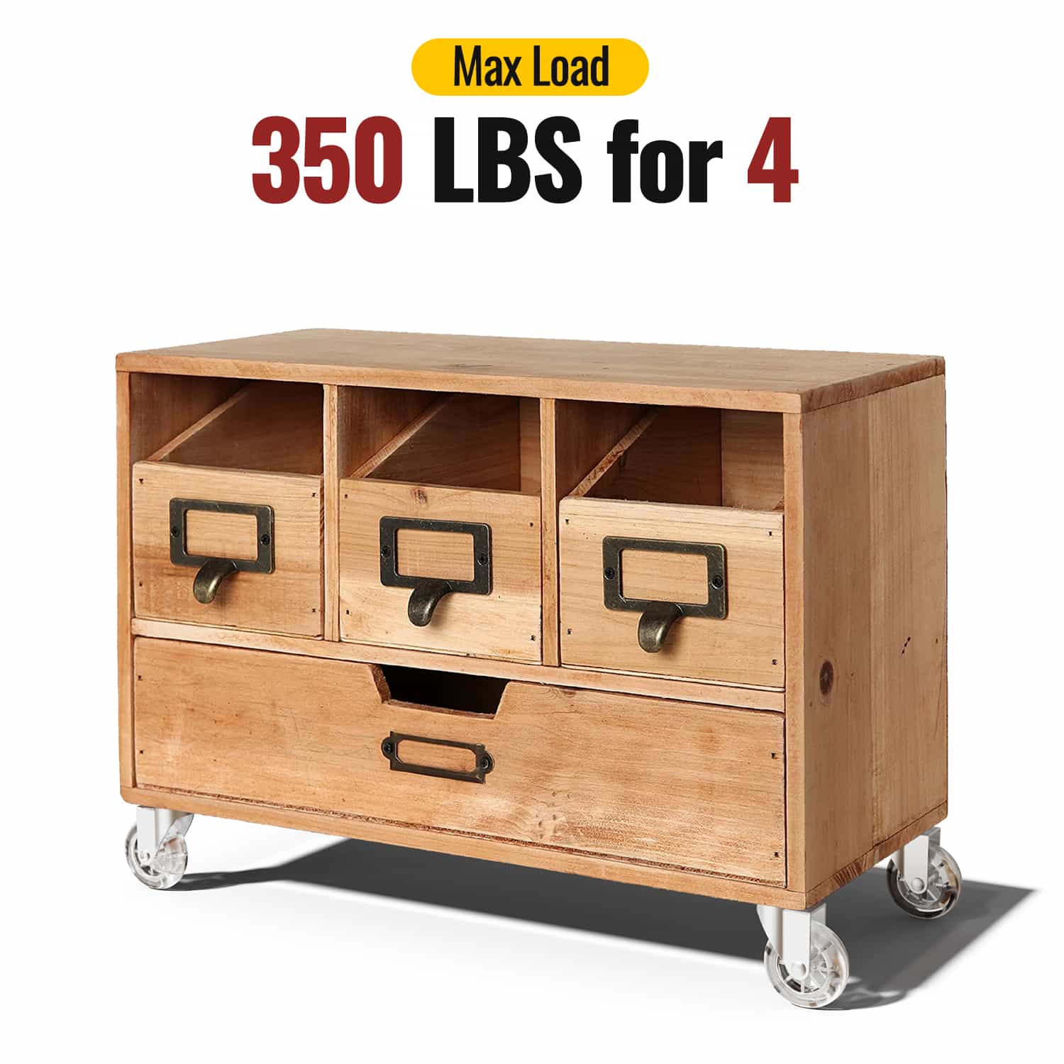 3-inch clear furniture casters supporting 350 lbs weight – Holkie