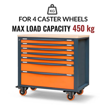 3 in Swivel Plate Casters with Dual Brake Set of 4