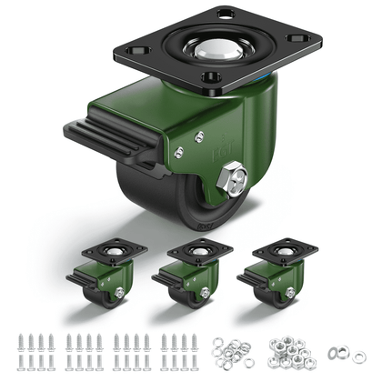 3 in Low Center of Gravity Casters with Brake