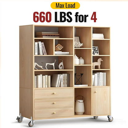 3 inch L-shaped casters supporting 660lbs load capacity