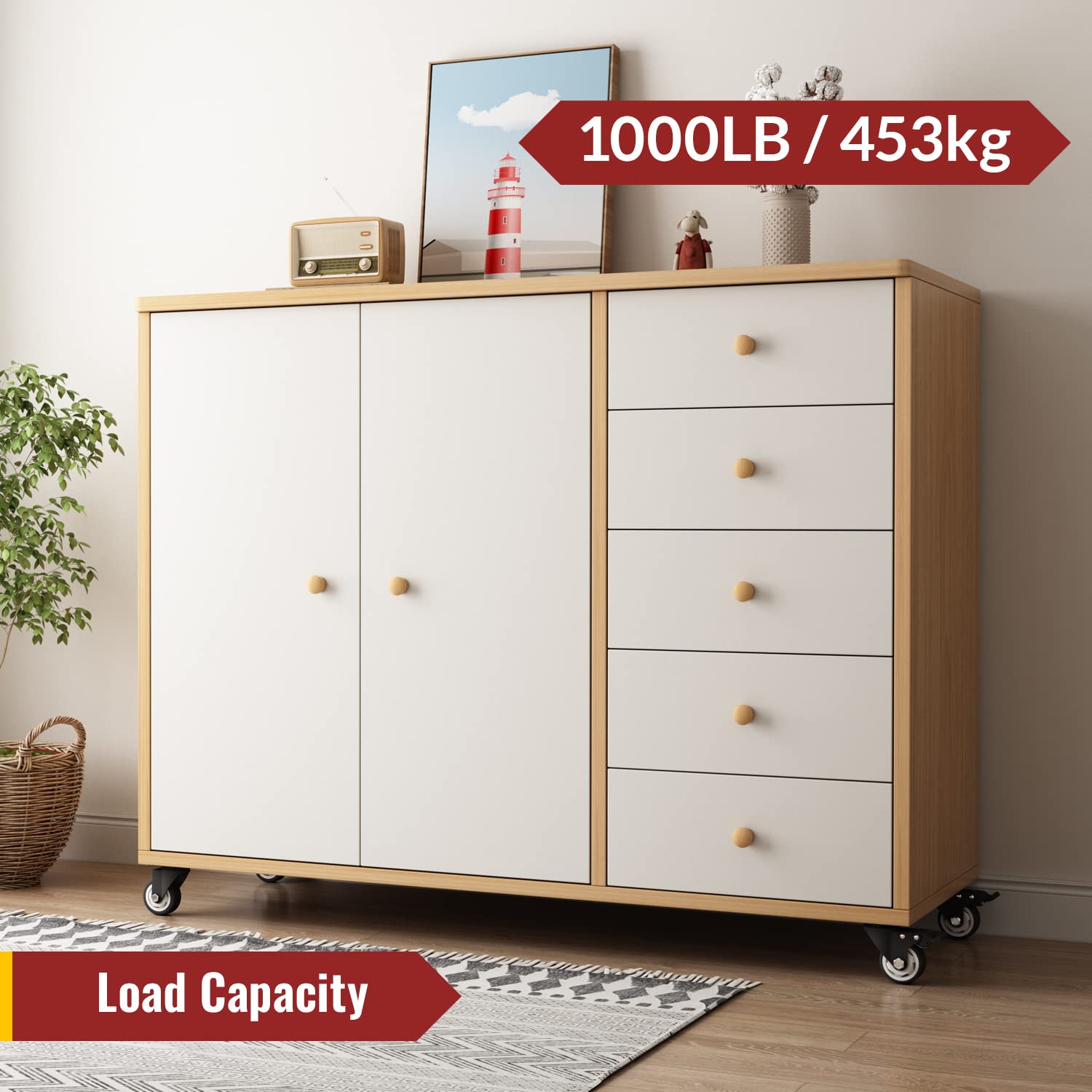 3 in Plate Casters Black (2 Brake & 2 No Brake)