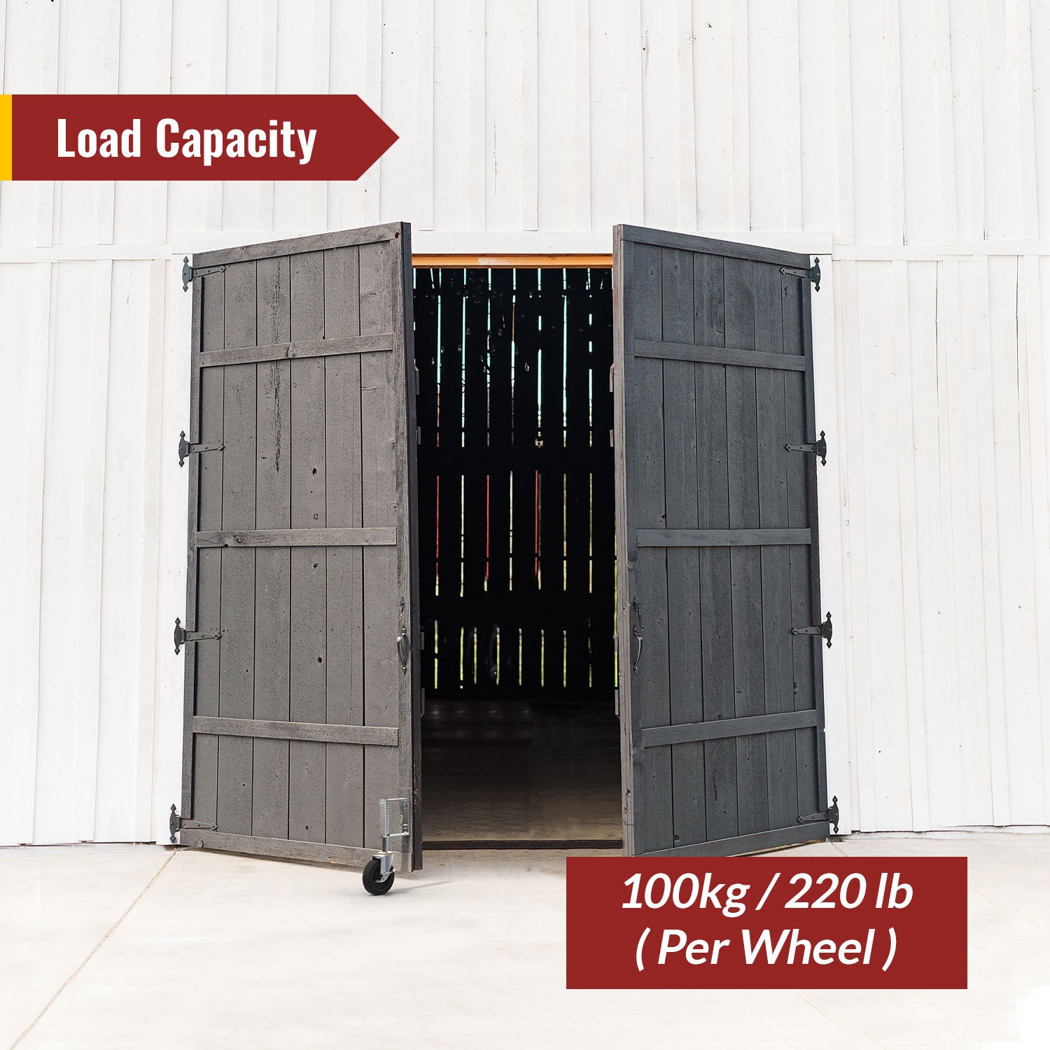 4 inch gate caster wheel with spring and brake, per wheel supports 220lb capacity for large gates - Holkie