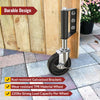 Upgraded spring loaded 4 inch gate wheel with side brake, reduces gate sag and provides smooth opening - Holkie