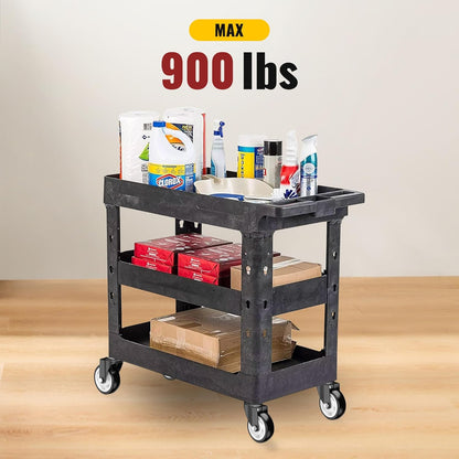 4 in Stem Casters Black without Brake 3/8" -16 x 1"